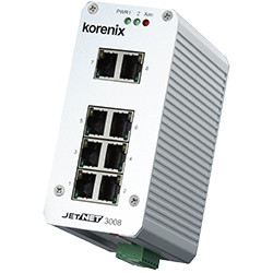 Industrial 8-port Full Gigabit Ethernet Switch JetNet 3008G