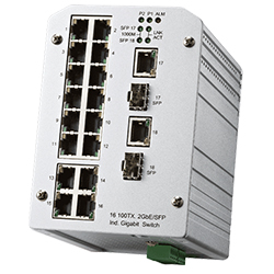 Industrial 16+2G Gigabit Ethernet Switch JetNet 3018G