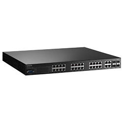 Industrial Rackmount 24+4G Managed High Power, IEEE802.3at PoE Switch w/ 24-port PoE JetNet-5728G