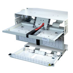 FIST-GPS2 Fiber Panel for Holding Up to 6 GPST Patch/Splice Trays, Unloaded, 3RU, ETSI Width, Gray