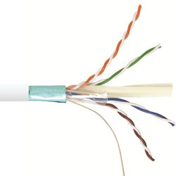Cable C6A 4pr 500Mhz FUTP LSZH 23AWG White