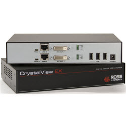 CrystalView EX6 Video-Only, Single Head KVM Extender, 1xDVI, 1920x1200, CAT5e, 330Ft, 100m