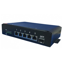 Gigabit PoE Media Converter, managed Gigabit PoE switch, 4P 802.3at PoE + 1P SFP, DC24V input