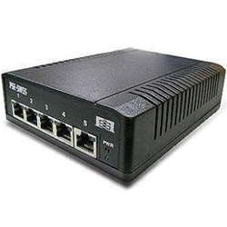 5-port Gigabit PoE Switch/Extender, 48VDC input, 4x 802.3at 35W PoE Output, 1x 802.3bt PD PoE input