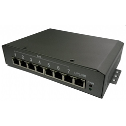 8-port Gigabit PoE Switch/Extender, 48VDC input, 7x 802.3at PoE output, 35W/Port